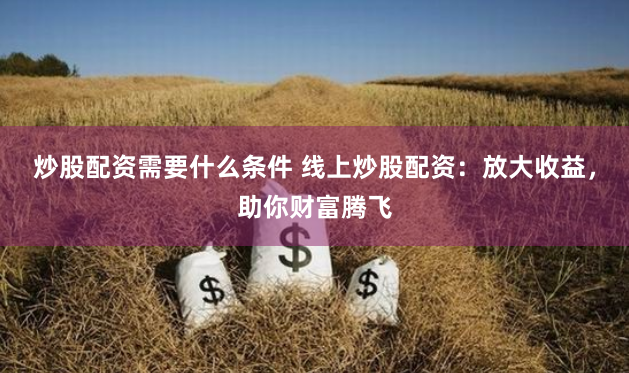 炒股配资需要什么条件 线上炒股配资：放大收益，助你财富腾飞