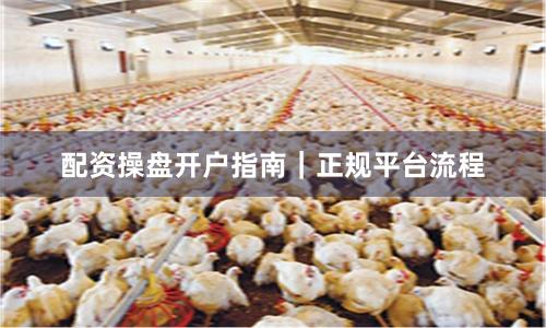 配资操盘开户指南｜正规平台流程